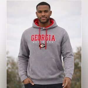 Georgia Bulldogs Gray Hooded Sweatshirt – Men’s X-Large – Red & Gray Fan Gear